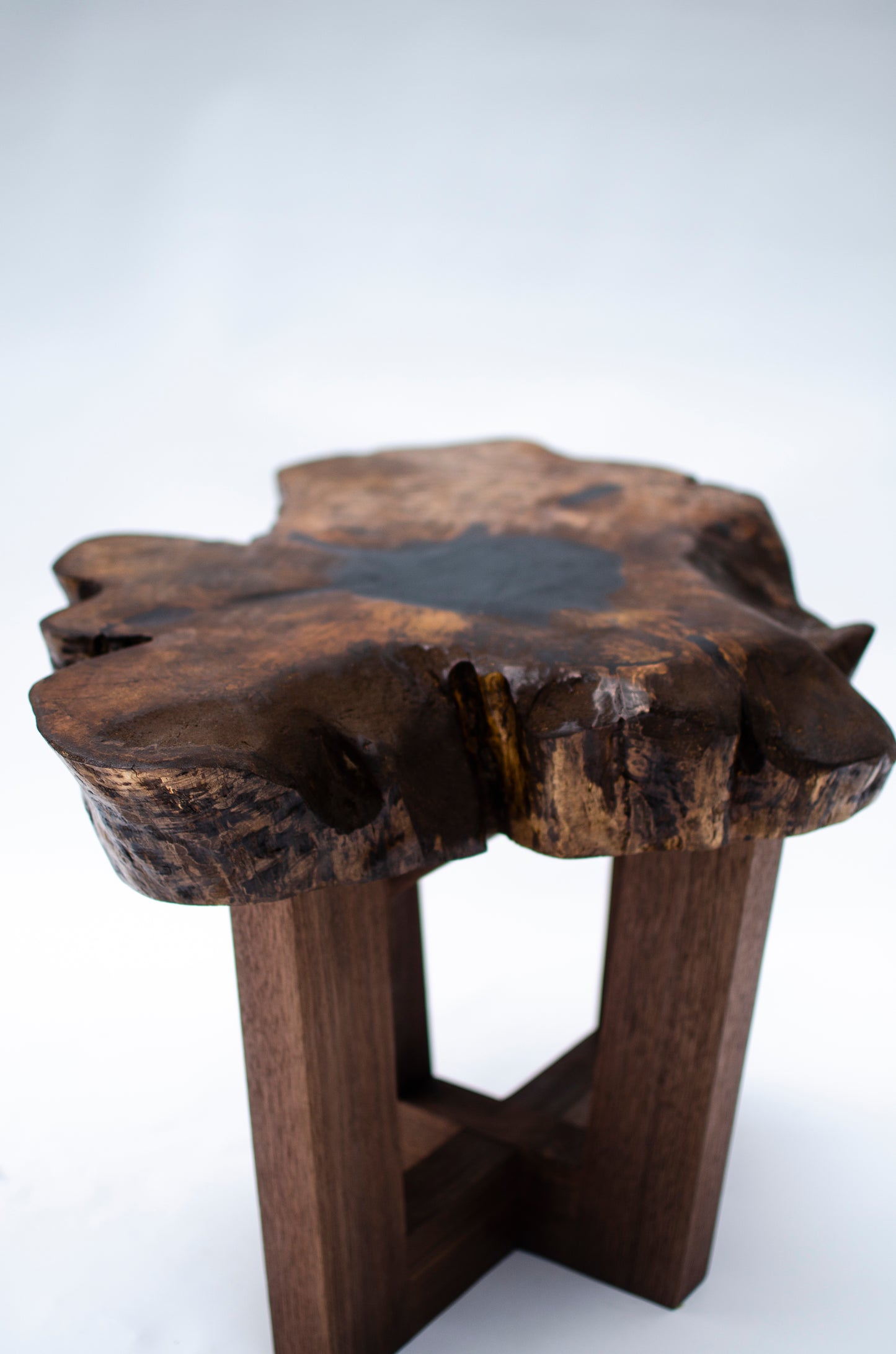 Organic Side Table in Walnut