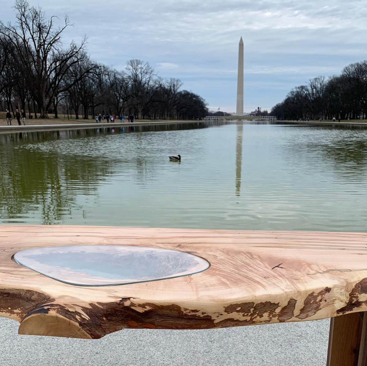 Maple and Walnut Side Table